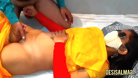 Brunette with a cute body gets fucked and a handjob