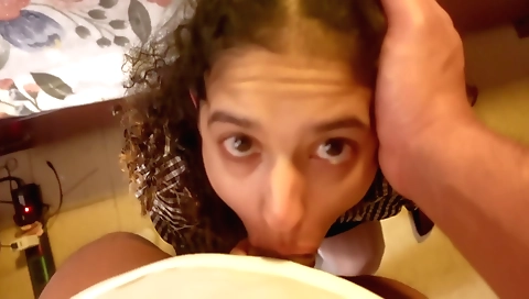 Homemade brunette makes his ass squirts in her heels