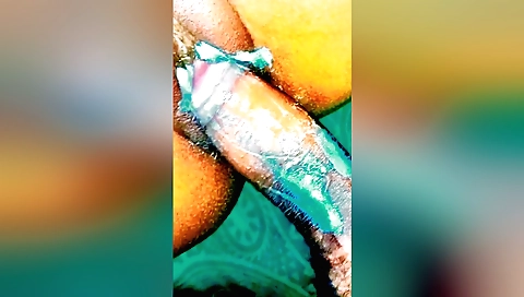 Indian porn video showing a couple having fun in bed