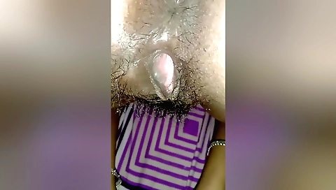 Indian amateur with hairy pussy fucked with his friend