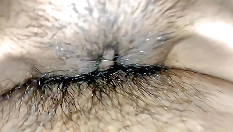 Amateur hairy girl with sexy curves and a beautiful face