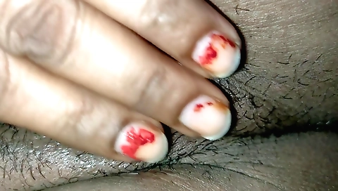 Sweet girl in a white dress with hairy ass doing a homemade solo video