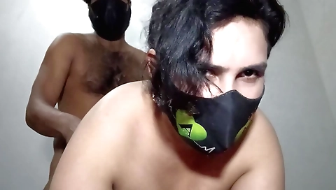 Indian amateur brunette fucks and sucks in the car