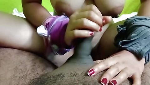 Indian wife gets hairy pussy fingered by her husband