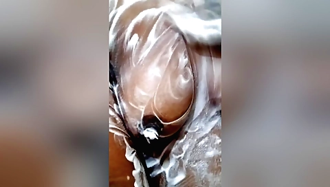 Big tits solo video in which a cute girl gets ready to make friends