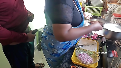 Indian big ass amateur teen taking a dick in the kitchen