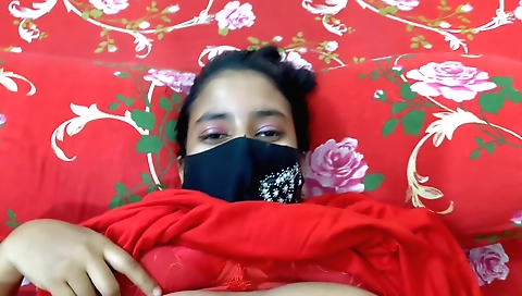 Indian hairy brunette girl fucks her boyfriend in POV