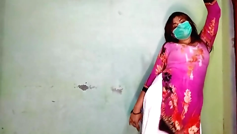 Beautiful brunette dancing in her bedroom solo video