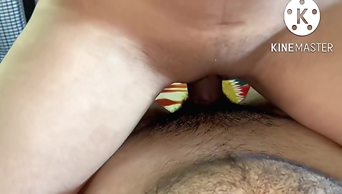 Indian brunette girl with a big belly gets fucked in the bedroom