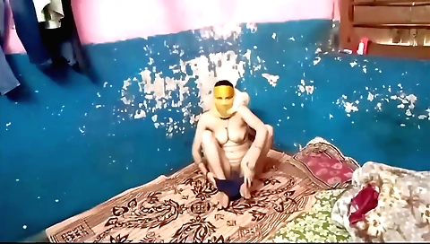 Indian hairy babe gets her pussy fucked in the bedroom