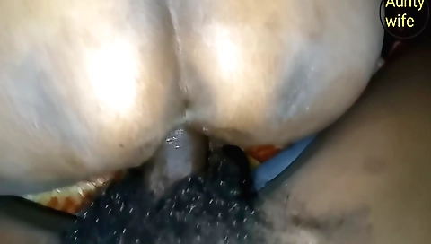 Indian housewife plays with husband's cock as he watches