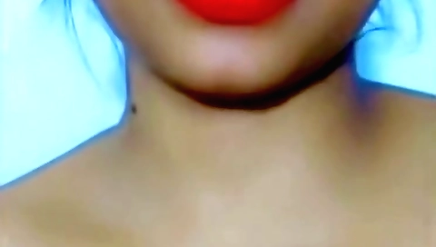 Indian brunette showing off her body on web camera