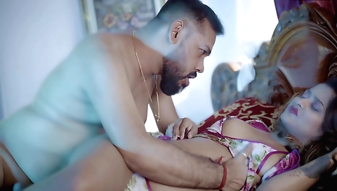 Stepfather fucks his hot indian teen in the bedroom