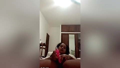 Sexy brunette showing her body to me and giving a blow job