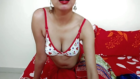 Brunette in sexy outfit plays with a roleplay in the saarabhi