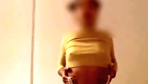 Indian chick in panty and white dress shows off her tits