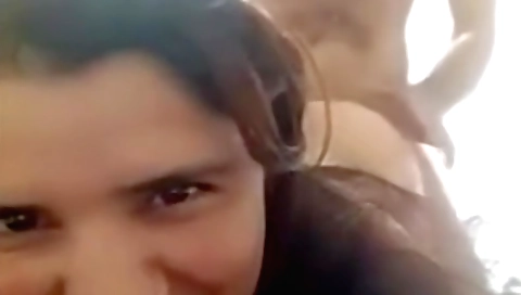 My busty stepdaughter with a nice face gets my cock