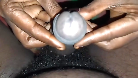 Indian stepsister-in-law gives a nice handjob in a homemade video