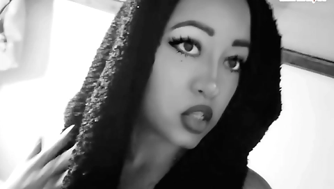 Sexy brunette witch with a lovely body and a beautiful face