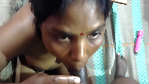 Indian brunette milf gets fucked in the mouth and face