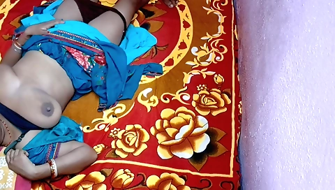 Indian teen with brown hair enjoys sex with her boyfriend