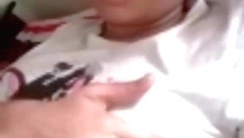 Busty brunette babe with big tits shows her sexy body