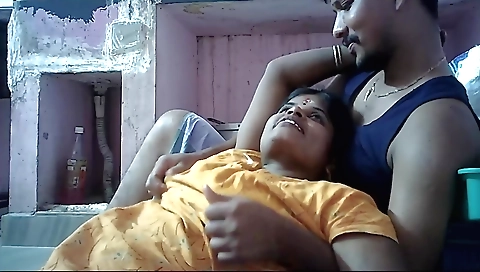 Housewife with big boobs in a housewife action video