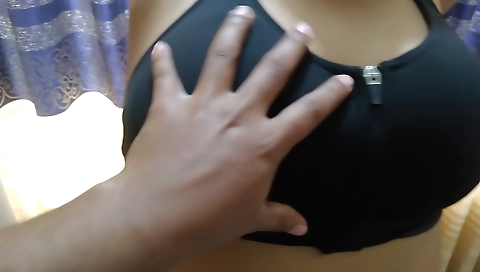 Busty indian fucks her stepson in the bed and cum in the big ass