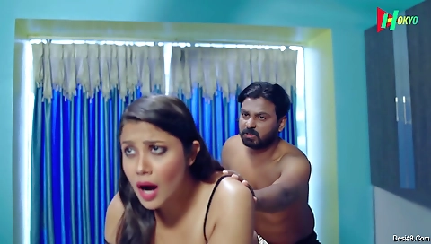 Busty brunette babe with sexy face and big tits 18+