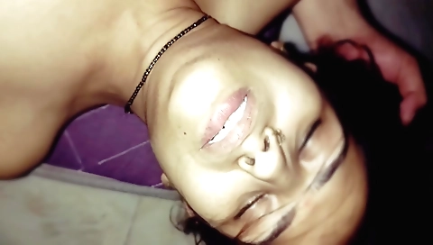 Amateur brunette enjoys fucking with a big hard cock