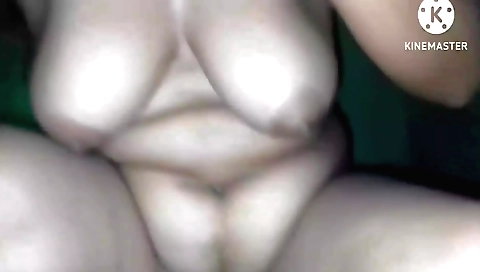 Sexy beauties big tits give a blowjob in the bedroom