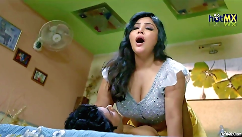 Big boobs teacher getting on top of her hairy student