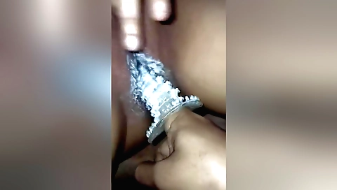 Indian teen is wearing a toy and moaning in hd porn