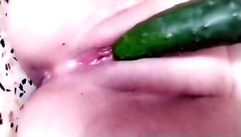 Hot blonde girl in sexy lingerie in amateur solo video