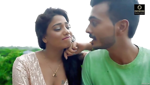 Black blouse and black skirt on a brunette with a big ass