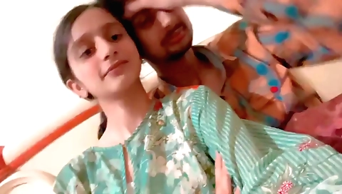 Indian guy fucks his sexy girlfriend in the bedroom