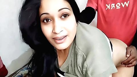 Busty college nurse girl fucked in the hostel room