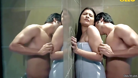 Stepson with two busty babes gets fucked all over their asses