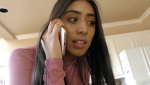 Big tits brunette with a small ass and a round ass