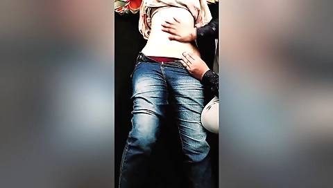 Indian girl has sex in the massage room with a canadian girl