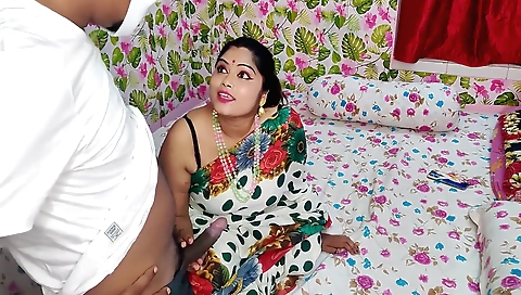 Indian woman rides her stepbrother's cock in a big cock room