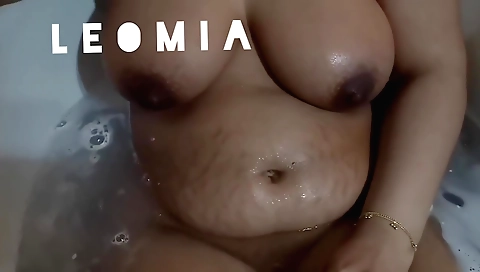 Chubby brunette handjob with big tits amateur porn clip