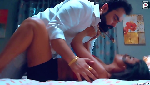 Cute brunette teen with small tits and a big ass is getting filmed