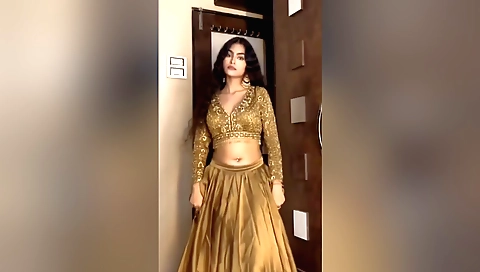 Indian brunette stepsister fucked in bed in the hotel room