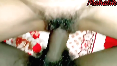 Indian hairy brunette girl in a pov amateur porn video