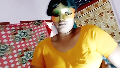 Indian brunette fucked by her husband's stepfather