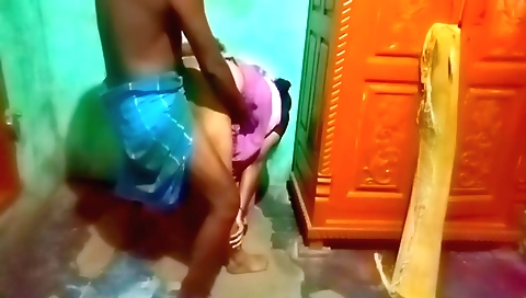 Indian aunt with small tits gets pounded in her pussy