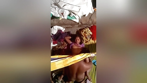 Busty brunette fucks her own babe in the webcam video