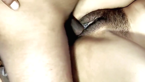 Indian babe on homemade 3d movie in her hairy body