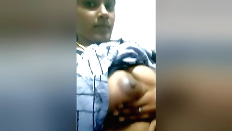 Indian brunette is showing off her hairy pussy and pussy